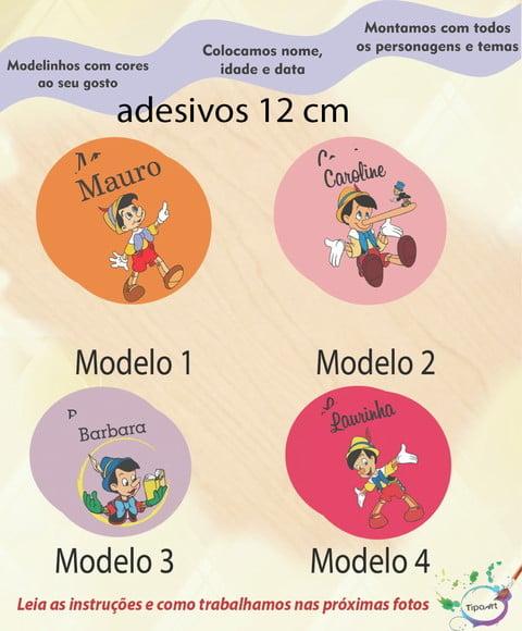 Adesivo 12 Cm-pinoquio