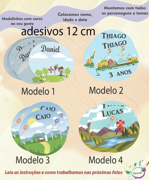 Adesivo 12 Cm-pipa e Catavento
