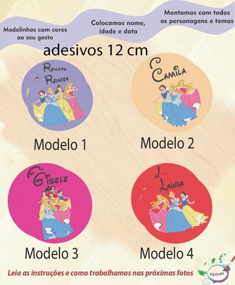 Adesivo 12 Cm-princesas