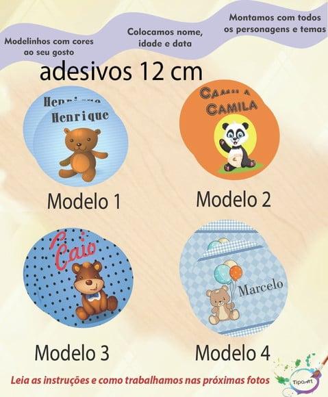 Adesivo 12 Cm-ursinho