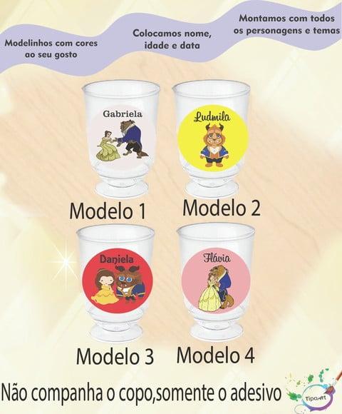 Adesivo 3,5 Cm-bela e a Fera