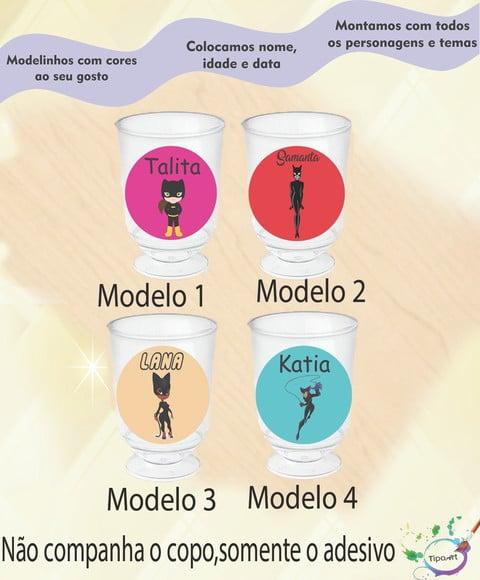 Adesivo 3,5 Cm-mulher Gato