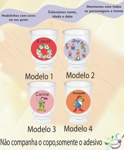 Adesivo 3,5 Cm-sete Anões
