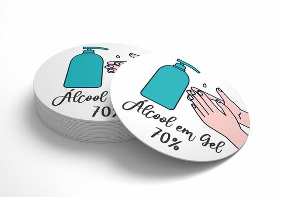 Adesivo 5 Cm- Álcool em Gel