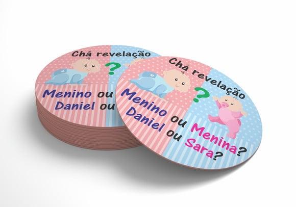 Adesivo 5 Cm- Chá Revelação