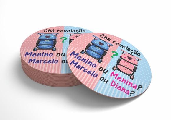 Adesivo 5 Cm- Chá Revelação