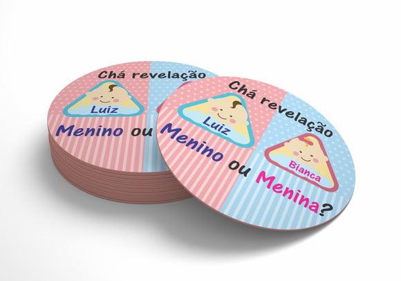Adesivo 5 Cm- Chá Revelação