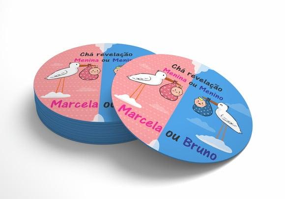 Adesivo 5 Cm- Chá Revelação