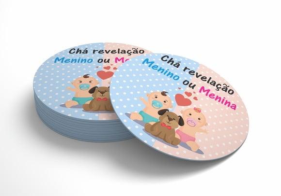 Adesivo 5 Cm- Chá Revelação