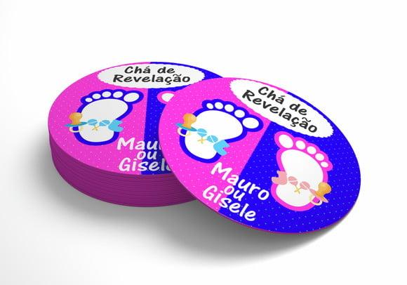 Adesivo 5 Cm- Chá Revelação