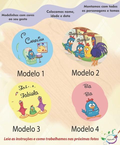Adesivo 5 Cm- Galinha Pintadinha