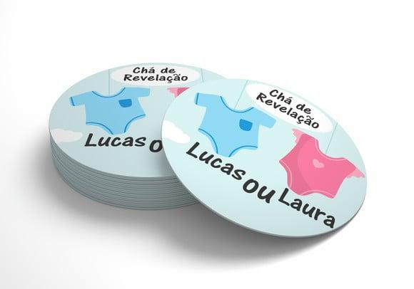 Adesivo 5 Cm- Chá Revelação
