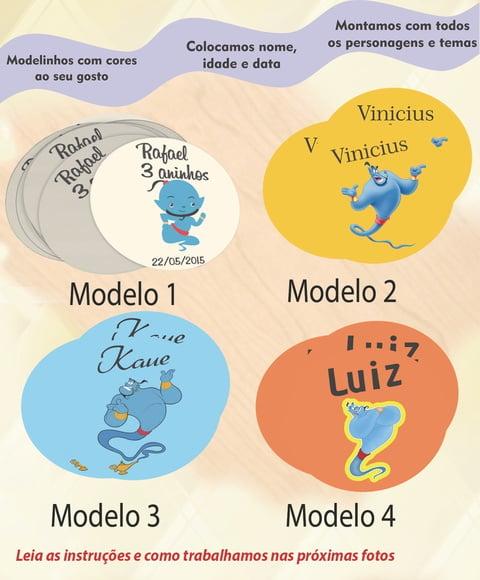 Adesivo 5 Cm- Genio da Lampada