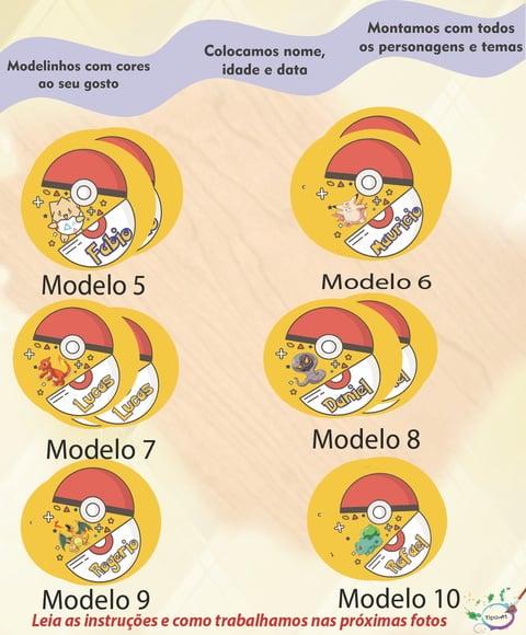 Adesivo 5 Cm- Pokemon