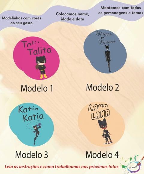 Adesivo 5 Cm-mulher Gato