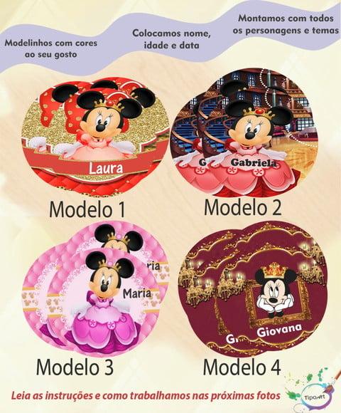 Adesivo 5 Cm-minnie Realeza