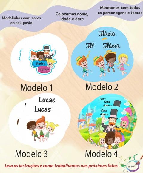 Adesivo 5 Cm-mundo Bita