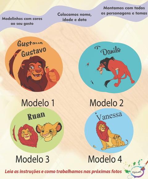 Adesivo 5 Cm-rei Leão