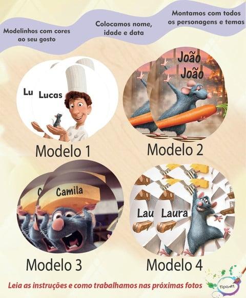 Adesivo 5 Cm-ratatouille