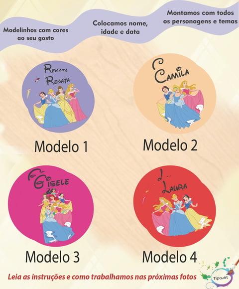 Adesivo 5 Cm-princesas