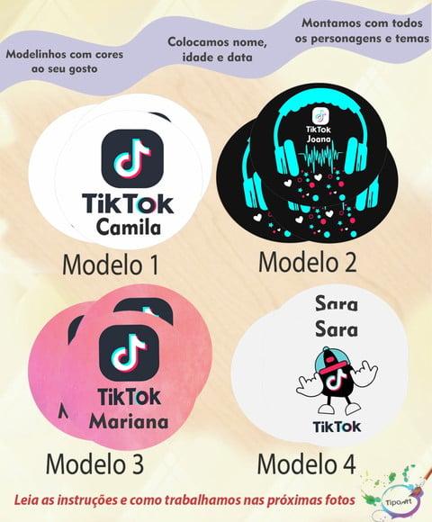 Adesivo 5 Cm-tik Tok