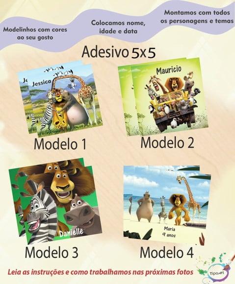 Adesivo 5x5 cm Quadradinho
