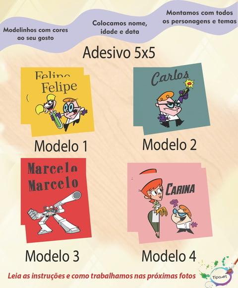 Adesivo 5x5 cm Quadradinho-dexter