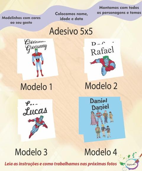 Adesivo 5x5 cm Quadradinho-capitão Planeta