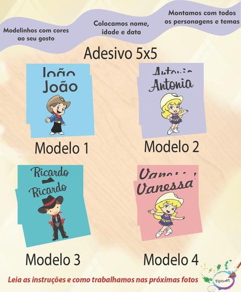 Adesivo 5x5 cm Quadradinho-cowboy