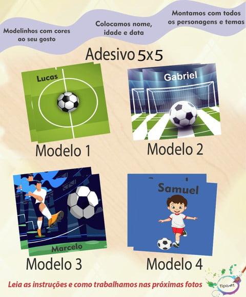 Adesivo 5x5 cm Quadradinho-futebol