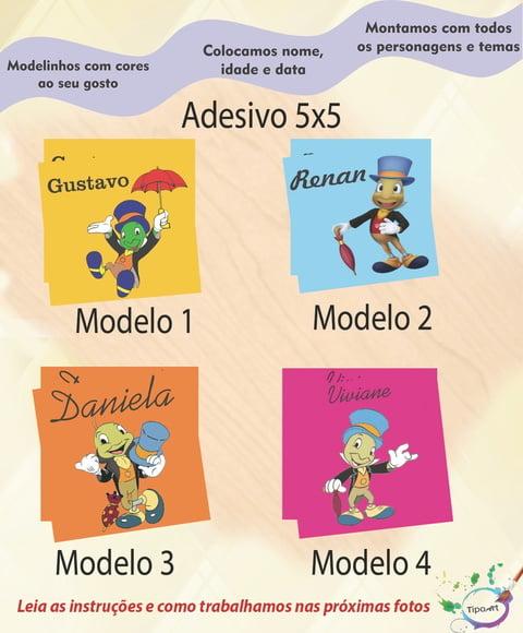Adesivo 5x5 cm Quadradinho-grilo Falante