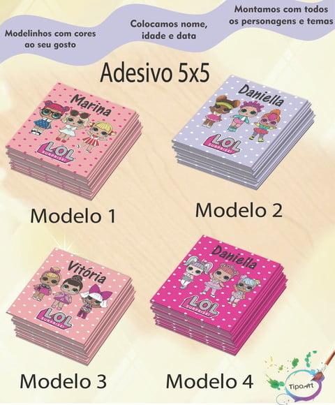 Adesivo 5x5 cm Quadradinho-lol Surprise