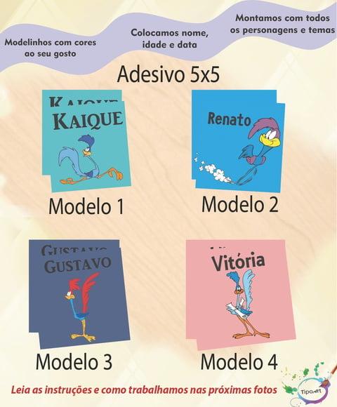 Adesivo 5x5 cm Quadradinho-papaleguas