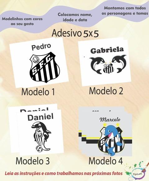 Adesivo 5x5 cm Quadradinho-peixe