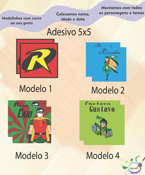 Adesivo 5x5 cm Quadradinho-robin