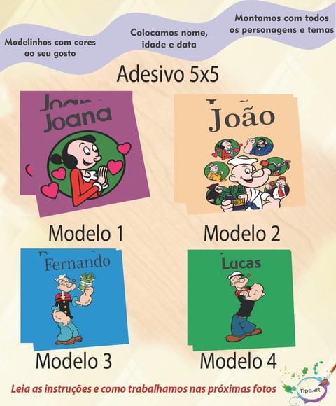 Adesivo 5x5 cm Quadradinho-popai