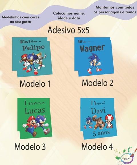 Adesivo 5x5 cm Quadradinho-sonic
