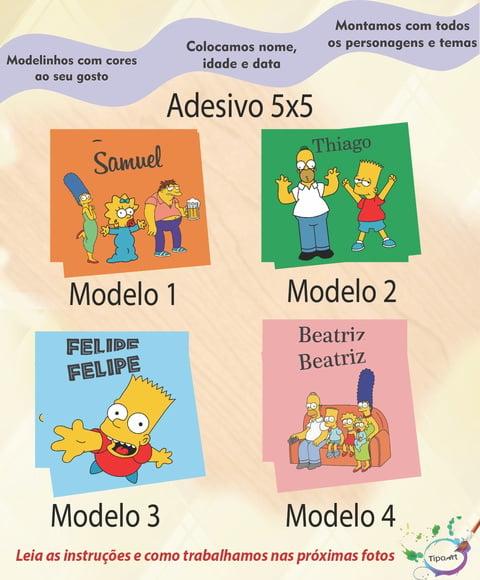 Adesivo 5x5 cm Quadradinho-simpson