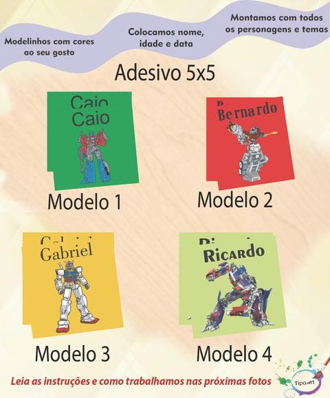 Adesivo 5x5 cm Quadradinho-transformens