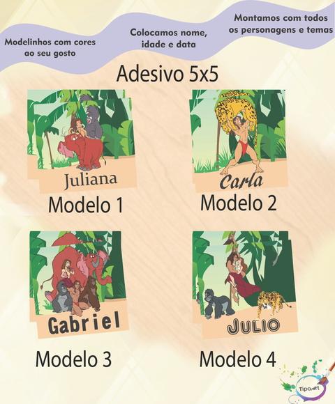 Adesivo 5x5 Cm-quadradinho-tarzan