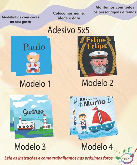 Adesivo 5x5 Quadradinho-marinheiro