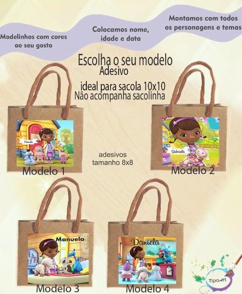 Adesivo 8x8 para Sacolinha- Doutora Brinquedos