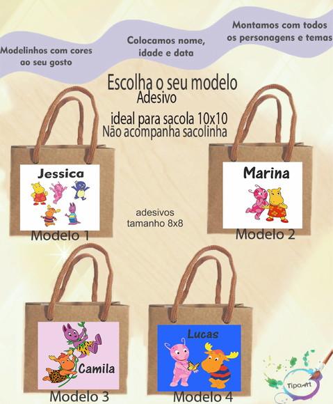 Adesivo 8x8 para Sacolinha- Backyardigans