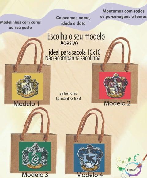 Adesivo 8x8 para Sacolinha- Hogwarts