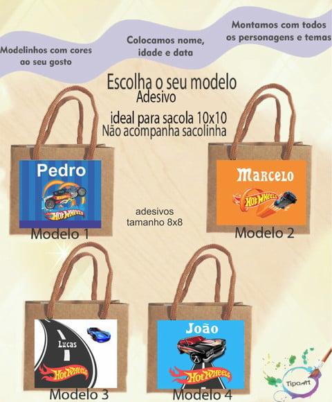 Adesivo 8x8 para Sacolinha- Hot Whells
