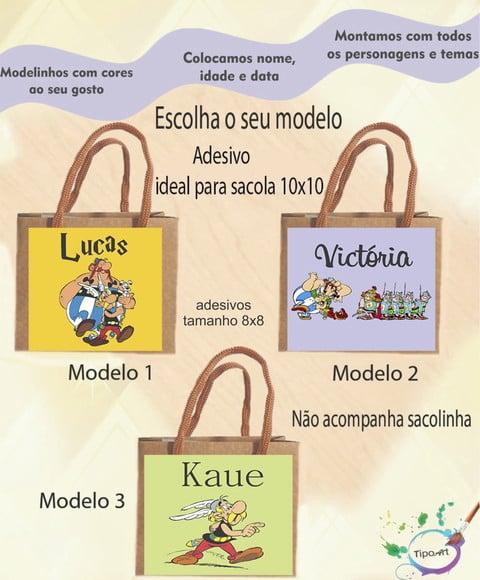 Adesivo 8x8 para Sacolinha-asterix