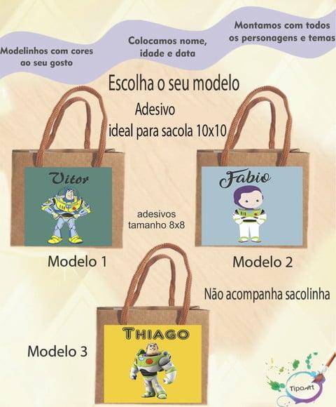 Adesivo 8x8 para Sacolinha-buzz Lightyear