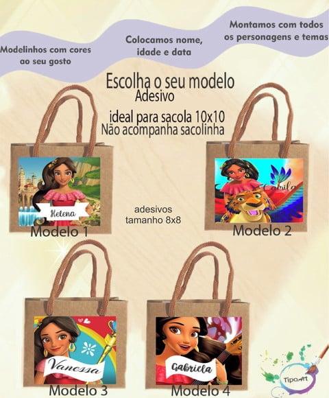 Adesivo 8x8 para Sacolinha-elena de Avalor
