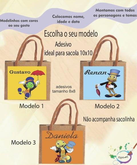 Adesivo 8x8 para Sacolinha-grilo Falante