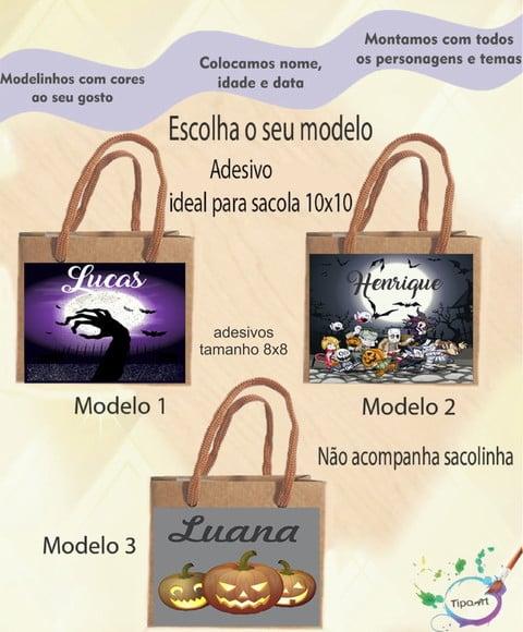 Adesivo 8x8 para Sacolinha-halloween #2